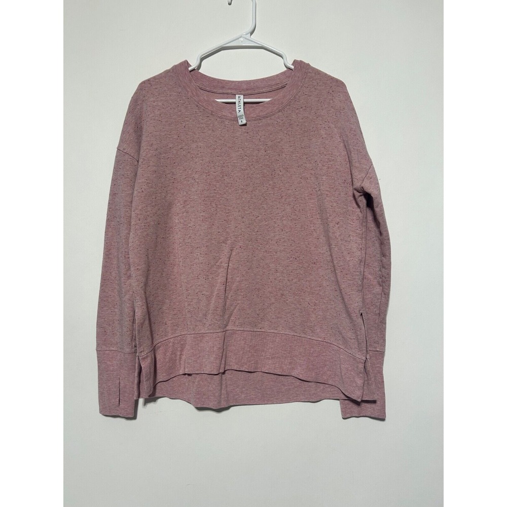 Athleta Women Size S Pink Long Sleeve Balance Pullover 632179